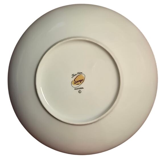 VTG Sango Japan Gold Rim Pastoral‎ Pink Roses 9" Round Vegetable Bowl - Picture 2 of 4